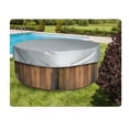 thumbnail image 4 of Cubierta redonda para bañera de hidromasaje, cubierta antipolvo para piscina, cubiertas impermeables para spa al aire libre para bañera/Salu/Spa con mensajes de burbujas, 79 "Dx12 H, gris, 4 of 5