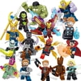 thumbnail image 2 of Set de 24 Figuras Mini Superhéroes Estrella – Bloques de Construcción Compatibles con el Equipo Alianza Salva la Ciudad, Regalo para Niños y Fans, 2 of 8