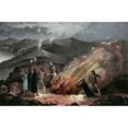 thumbnail image 2 of Ives, Currier and 24x17 Black Modern Framed Museum Art Print Titled - Signal Fires On The Slievenamon Mountains, 2 of 4