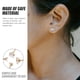 thumbnail image 3 of unbranded 2 Pares De Aretes De Zirconia En Resistente Y Dorado, 3 of 7