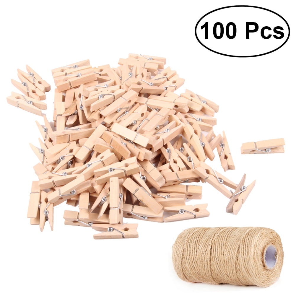 Juvale Mini Wooden Clothespins for Crafts, Tiny Photo Clips (1 x 0.4  Inches, 500 Pack) 