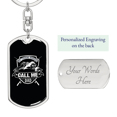 thumbnail image 2 of My Fishing Buddies Fishing Stainless Steel or 18k Gold Premium Swivel Dog Tag Keychain, 2 of 10
