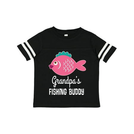 

Inktastic Grandpa Fishing Buddy Girls Fish Gift Toddler Toddler Girl T-Shirt