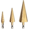 thumbnail image 1 of Broca de titanio de 3 piezas para brocas HSS de 4-12/20/32 mm, 1 of 5