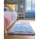 thumbnail image 5 of Alfombra PAGISOFE Furry Rainbow Púrpura Rosa Suave 61x122 cm, 5 of 9