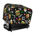 thumbnail image 1 of Funda para tostadora LUVOADALA Funny Hamburger Fast Food, 2 rebanadas, 1 of 7