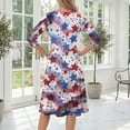 thumbnail image 5 of BOMYJESK 4th Of July Dresses for Women Maxi Dresses Patriotic American Flag Midi Dresses Vintage Independence Day Summer Dresses Elegant Classy Evening Dress for Party Multicolor L, 5 of 5