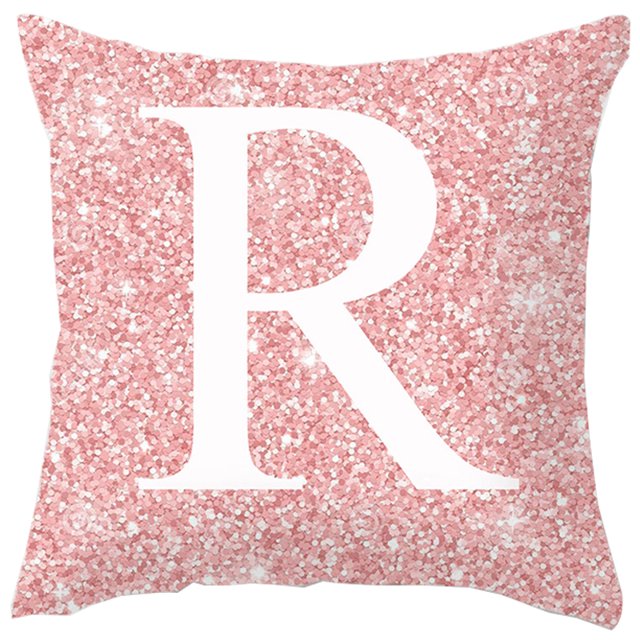 Housse de Coussin Lettre Décorative Alphabet pour la Maison