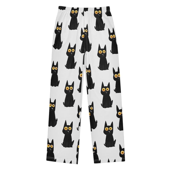 Black Cat Texture Design Pajama Pants Soft Lightweight Lounge Pants Bottoms Sleep Pants Warm Comfy
