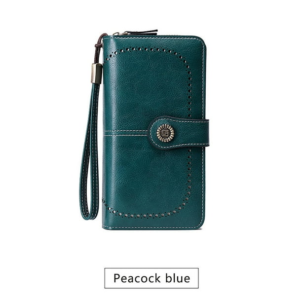 Ganfancp Antimagnético Cartera Larga Cremallera Mujeres Cartera de Cuero Nuevo Bolso de Gran Capacidad En Europa y América Ofertas de La Semana 1X Bolso de Mano