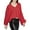 Red - carmine, variant on Rachel Roy Womens Drapey Knit Blouse, White, Medium