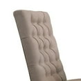 thumbnail image 2 of ACME Morland Linen Fabric Tufted Parson Dining Side Chair in Tan and Black, 2 of 6
