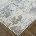 thumbnail image 3 of Feizy Laina Transitional Abstract, Ivory/Gray/Blue, 2' x 3' Accent Rug Easy Care Pet & Kid Friendly Stain Resistant Industrial Watercolor Floor Rug for Living room Bedroom, 3 of 8