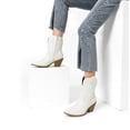 thumbnail image 5 of Women's Western Ankle Booties - Pointed Toe Cowgirl Boots with Low Heel Comfortable Pull-On Design for Casual Wear, 5 of 5