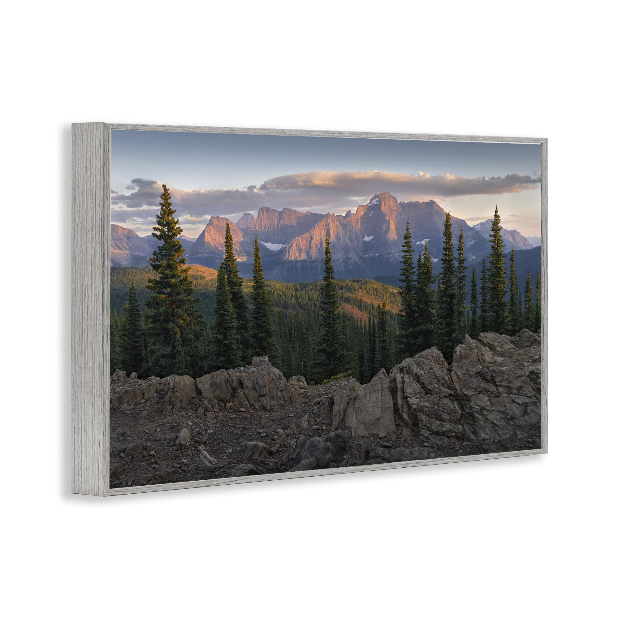 Stupell Industries Diurnal Mountain Scenery Landscape Photography Gray Framed Art Print Wall Art, 30 x 20