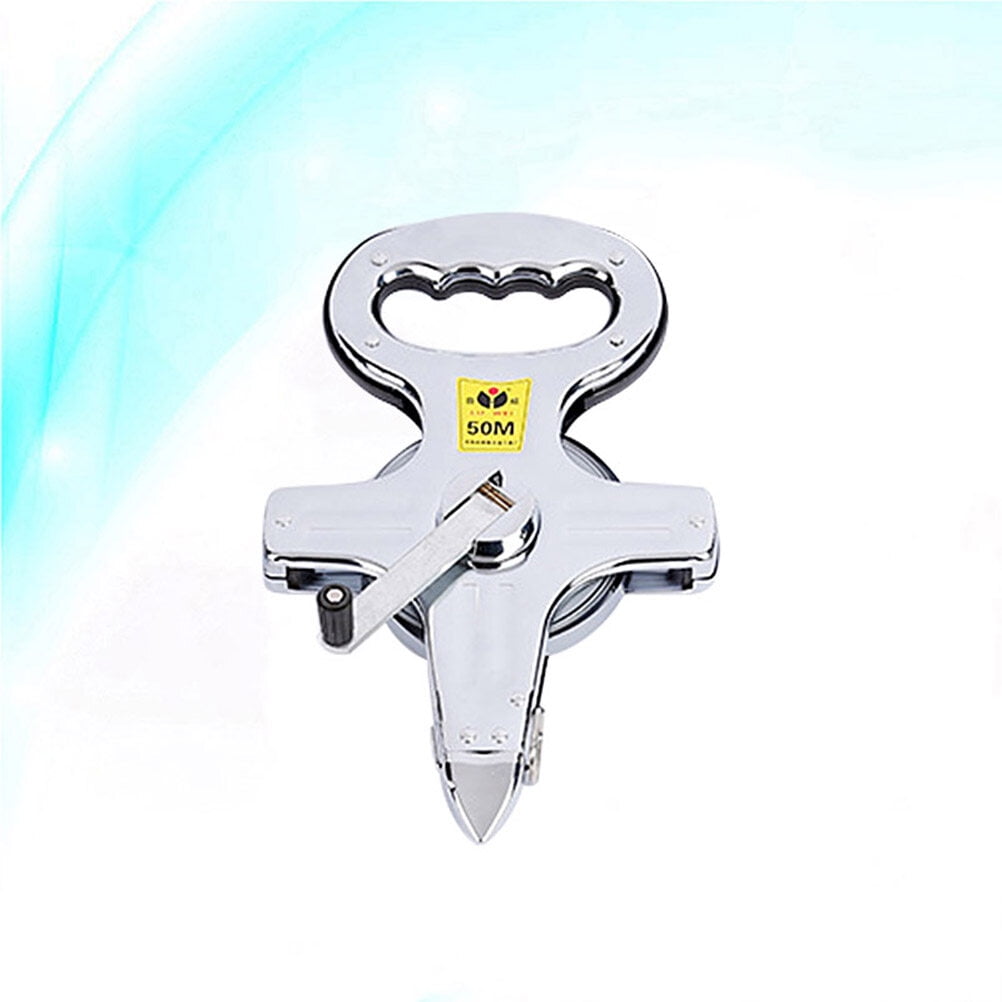 WHAMVOX  50 M Measuring Tape Retractable Measure Measures Gauge Silver