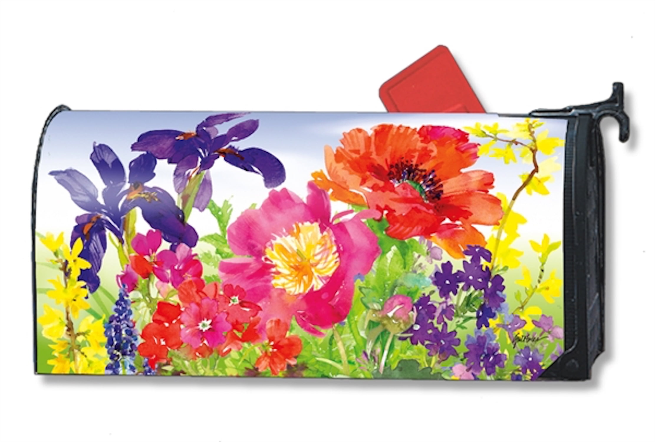 Garden Blooms Spring Mailbox Cover Floral MailWraps Standard