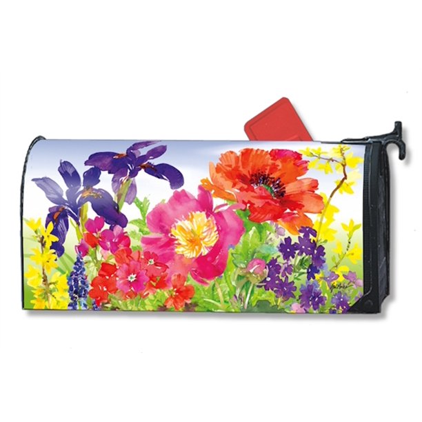 Garden Blooms Spring Mailbox Cover Floral MailWraps Standard