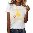 thumbnail image 2 of Tops de Cuello Alto para las Mujeres Amante Impreso Manga Corta Cuello Redondo Casual Camiseta Estiramiento Suave, Tops de Cuello Redondo para las Mujeres, 2 of 5