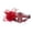 Red, variant on Cosplay Mask, Lace Masquerade Mask With Large Side Fabric Flower, Tulle & Feather Ornament, Rhinestone Inlaid Venetian Half‑Eye Mask, Adjustable Strap for Halloween, Carnival, Mardi Gras