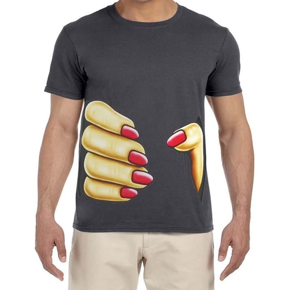 Giant Hand Funny T-shirt Mens Graphic Tees
