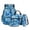 Blue-Seahorse Flower, variant on Kuiaobaty Skull Flower Print Backpack Set with Pencil Case for Teens Stars Moon Print Backpack and Lunch Bag Set with Multi Pockets Backpack and Water Bottle Bag for School