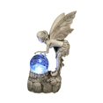 thumbnail image 3 of Adorno de escultura de hada de resina, decoración de jardín, arte decorativo, regalo de Ángel, cambio de Color, energía Solar para, 3 of 8