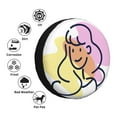 thumbnail image 5 of ZNDUO Simple Colorful Woman Pattern Spare Tire Cover, Universal Fit for Jeep Trailer RV SUV Camper Vehicle Waterproof Dust Tire Cover 15 inch, 5 of 8
