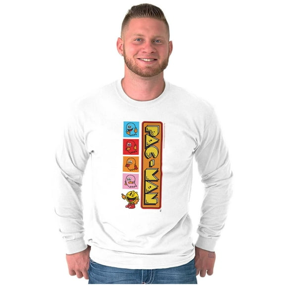 PACMAN Arcade Game Ghost Friends Long Sleeve TShirt Men Women Brisco Brands S