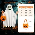 thumbnail image 5 of Kid Halloween Costume Boy Girl Ghost Smile Cape Cloak Hoodie with Bag Cosplay Outfits 3-14 Years, 5 of 6