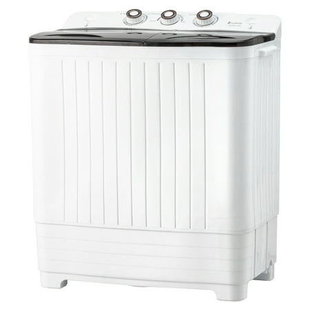 UbesGoo Compact Twin Tub Portable Mini Washing Machine 20lbs Total Washing Machine W/Drain Pump