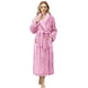thumbnail image 1 of Bata de Baño NY Threads Premium de Franela Plush para Mujer Rosa, 1 of 6