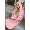 thumbnail image 2 of Tirrinia Extra long Oversized Hoodie Blanket Sweatshirt Comfortable Sherpa Giant Wearable Blankets Christmas Gifts for Adults Men Women Teenagers Wife Girlfriend Pink, 2 of 5