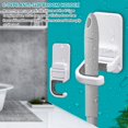 thumbnail image 4 of 2 piezas de soporte para fregona Soporte de pared para escoba y fregona Pinzas autoadhesivas de acrilonitrilo butadieno estireno Sin perforaciones, 4 of 5