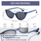 thumbnail image 5 of Gafas de Sol VIVIENFANG Retro Polarizadas Ojo de Gato Azul Marino VF2219D, 5 of 7