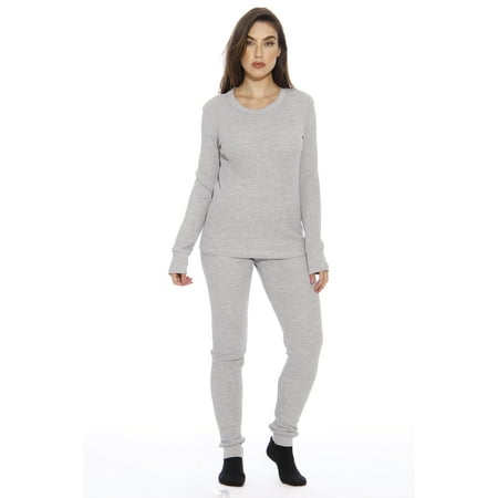 

Just Love Women s Thermal Underwear Pajamas Set (Grey X-large)