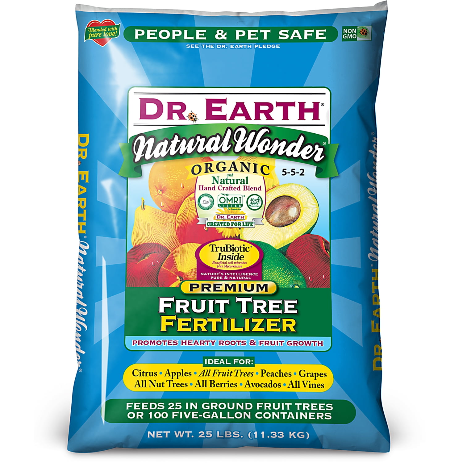 Engrais pour arbres fruitiers Dr. Earth 5-5-2