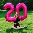 thumbnail image 5 of Rose Red Number 0 Balloon 40 Inch,Jumbo Giant Mylar Rose Red Number 0,Big Large Foil Helium Number Balloons, Balloons for 10 20 30 100 Birthday Party Decorations Supplies Anniversary Celebration, 5 of 16