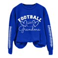 thumbnail image 4 of IMENGL T-Shirt à Col Rond à Manches Longues avec Lettrage « Grand-Maman » de Football, Bleu 2TG, Taille M-3TG, 4 of 4