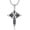 Black Celtic Cross, variant on Celtic Cross Necklace for Women Men 925 Sterling Silver Good Luck Clover Necklaces Irish Celtic Knot Cross Vintage Shamrock Celtic Jewelry Gift