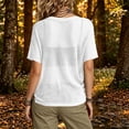 thumbnail image 5 of Admvng Womens Casual Tops Mesh Round Neck Short Sleeve Summer Loose Fit Blouses, 5 of 7