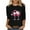 Black-5, variant on Feancey Funny Christmas Shirts for Women Plus Size 3/4 Sleeve Tunic Tops Dressy Trendy Wine Glass Print Round Neck Blouse Loose Fit Tees Black M