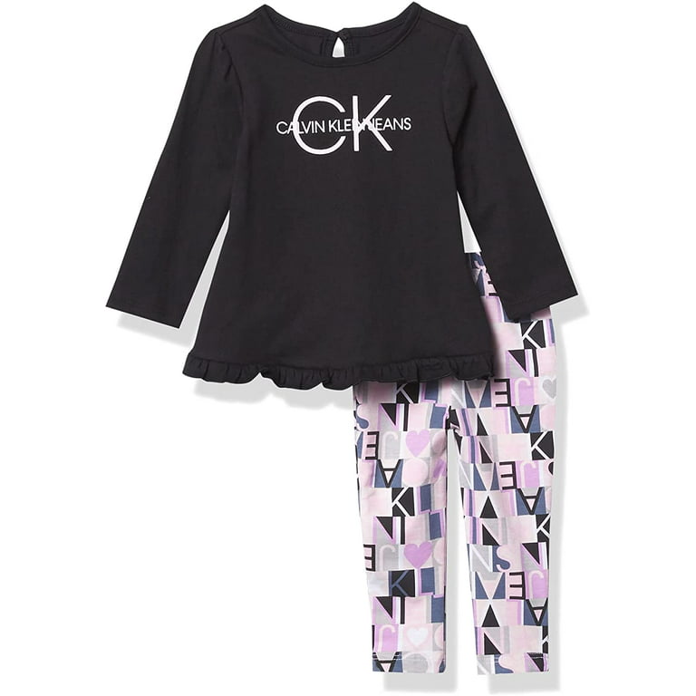 lotus abort Anmelder Calvin Klein MULTI Baby Girl's 2-Piece Logo T-Shirt & Leggings Set, US 24M  - Walmart.com