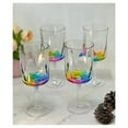 thumbnail image 2 of My Table Talk Set of 4 - Acrylic Rainbow Color Diamond Cut Wine Glass (440 cc/15 oz), 2 of 5