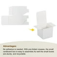 thumbnail image 4 of Paper Cardboard Boxes Gift Paper Box White 2.8x2.8x2.8 Inch for Gift Wrap 15Pcs, 4 of 5