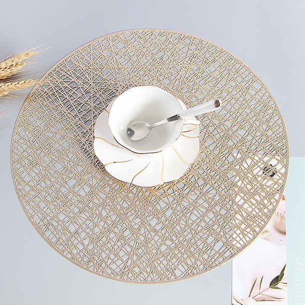 15 "Manteles individuales Juego de 3 manteles individuales recortados Resistente al calor Brillante Manteles individuales Decoración Regalos Cumpleaños Vacaciones Fiesta Wed