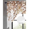 thumbnail image 2 of Eucalyptus Leaves Swag Valances for Windows, Small Curtains Drapes, Brown Summer Botanical Weeping Kitchen Window Curtains Over Sink Rod Pocket Window Treatment Valance for Bedroom/Bathroom 56"x36", 2 of 5
