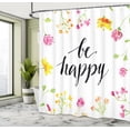 thumbnail image 5 of Ambesonne Saying Shower Curtain, Positive Vibes Be Happy, 69"Wx84"L, Multicolor, 5 of 5
