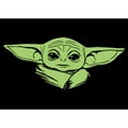 thumbnail image 2 of Men's Star Wars: The Mandalorian Grogu Green Head Graphic Tee Black Small, 2 of 5