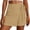 Khaki, variant on Women's Wrap Front Skort Shorts Drawstring Knot Side Pockets Casual High Waisted Comfy Summer Skorts